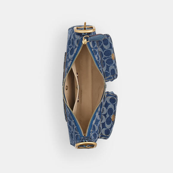 Coachtopia Cargo Shoulder Bag In Upcrafted Signature Denim - Picture 4 of 9